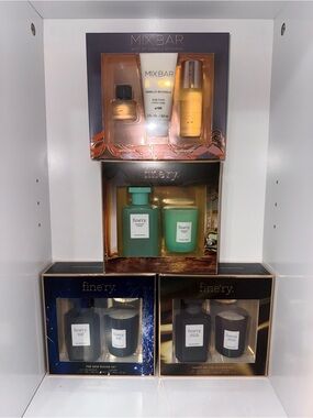 Finery or Mixbar Box set - empty 2oz bottle & 1.8oz candle